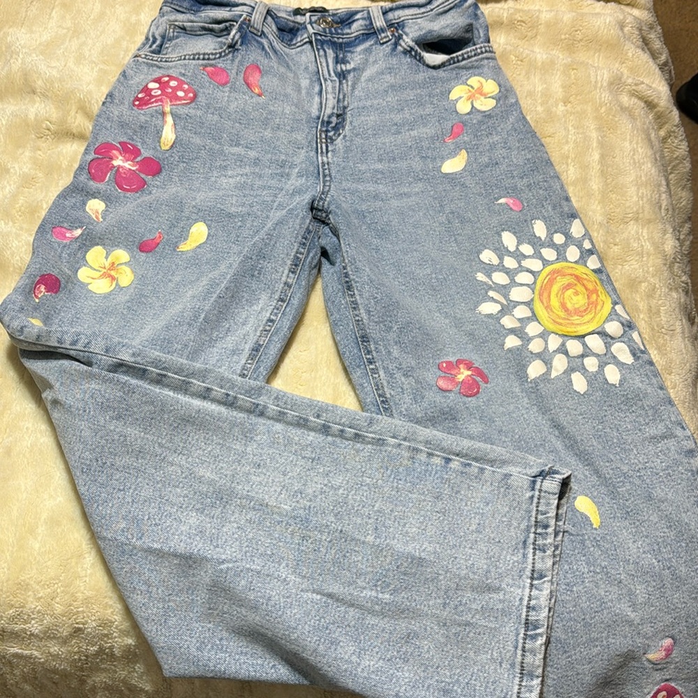 Wild fable highrise painted denim Dad jeans - Picture 2 of 6